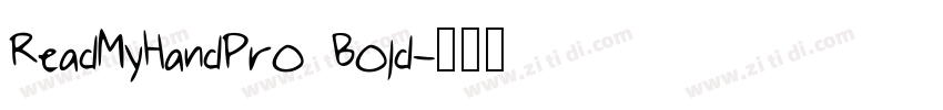 ReadMyHandPro Bold字体转换